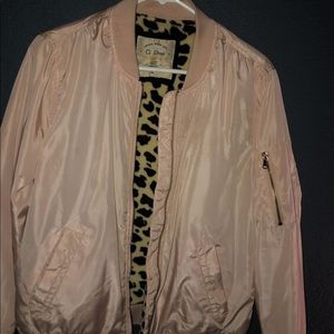 Light Pink Bomber Jacket